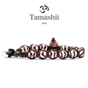 bracciale-tamashii-Painted- Corniola -Striata-tibetano-uomo-donna-unisex
