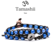bracciale-tamashii-2giri-Agata- Blu-tibetano-uomo-donna-unisex