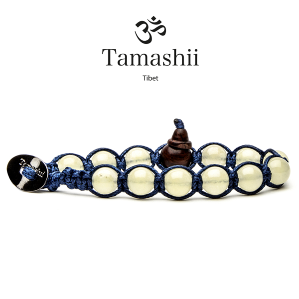 bracciale-tamashii-Giada -Giallo -Chiaro - base- Blu-tibetano-uomo-donna-unisex