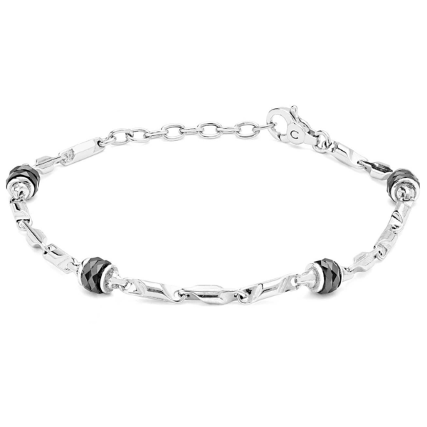 Bracciale-Uomo-Comete-Collezione-Royal-Argento-Ceramica-Ubr-1000