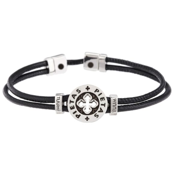 Bracciale-Tuum-Settedoni-Argento-Nappa-Nera-Dono-Pietas-BRDIP90BPND