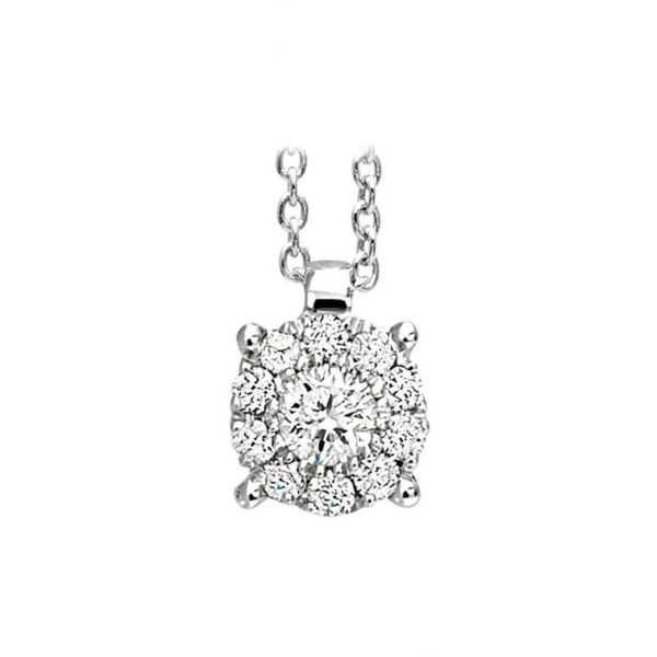 Collana-Donna-Bliss-Oro-Bianco-18Kt-Diamante-Pave'