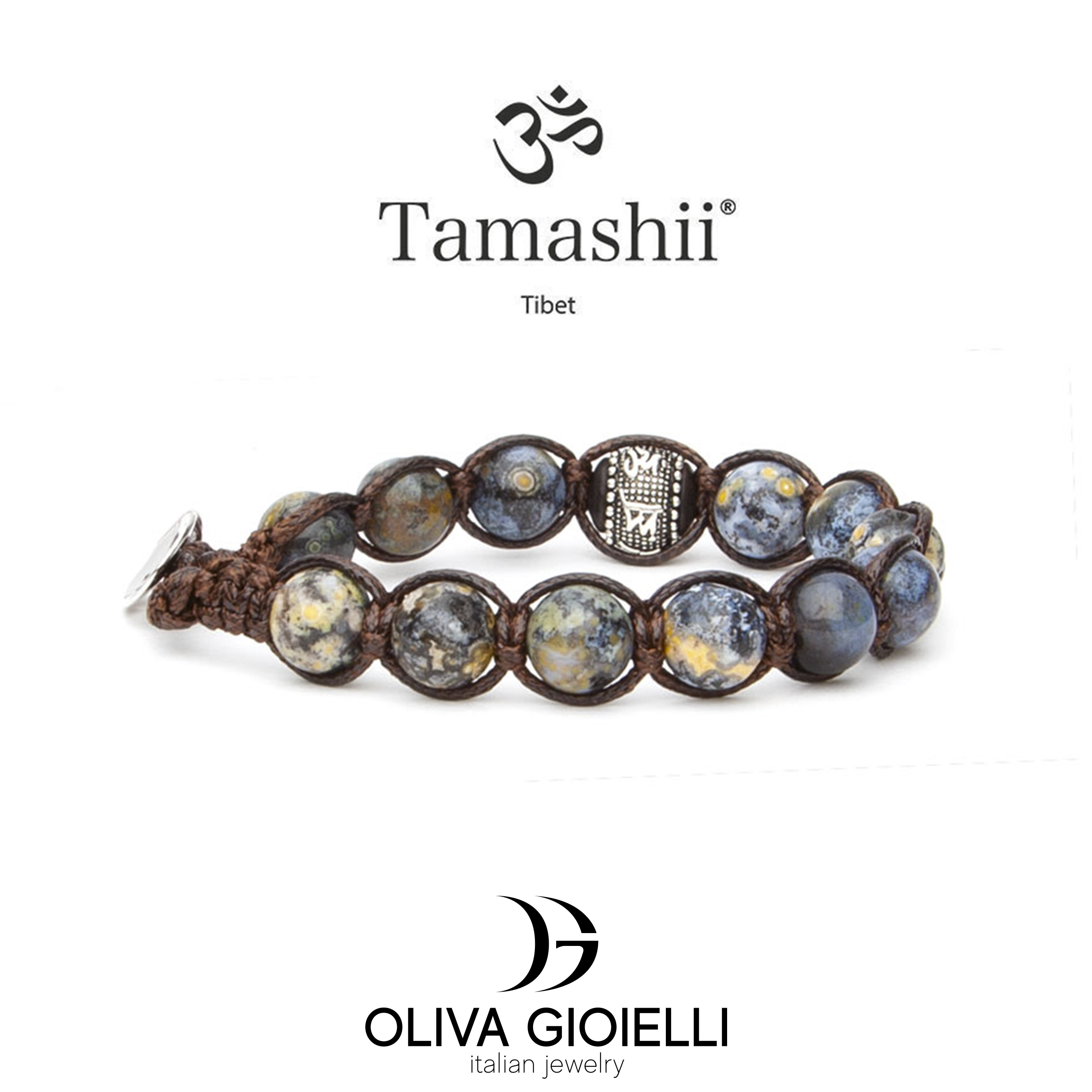Bracciale-Tibetano-Tamashii-Tibet-Pietre-Naturali-Argento-BHS-1100-269-Blu-Ocean-Stone